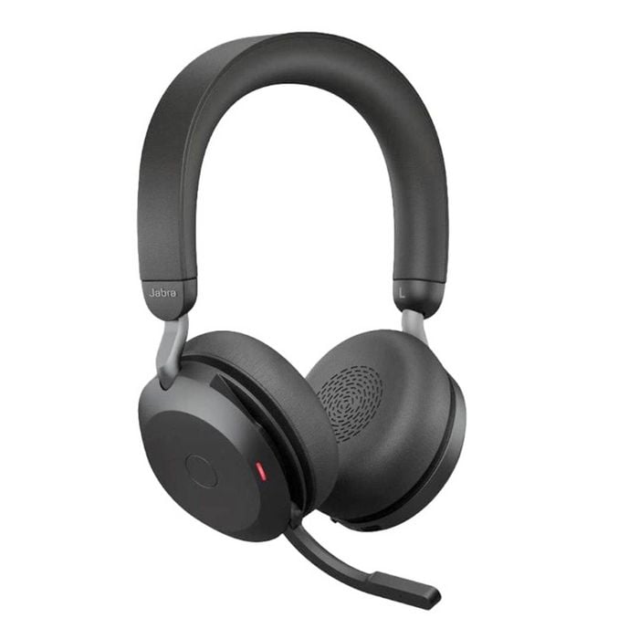 Jabra Evolve2 75 USB-A Link380a MS Stereo Black, 8-Mic Technology, 36 Hours Battery & Fast Charge, Dual-Foam Tech