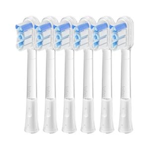 Laifen Cushioned Toothbrush Heads 6 Pack Super Clean Compatible with Wave and Wave Special