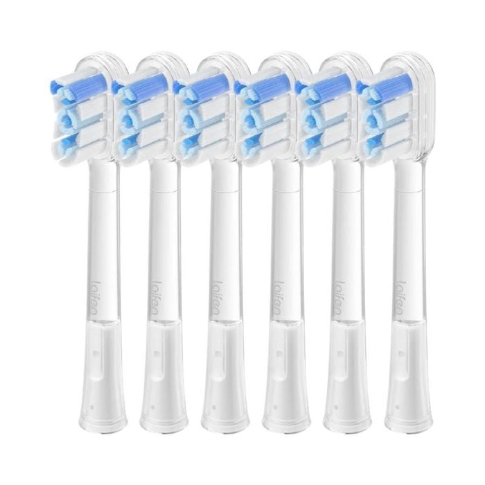 Laifen Cushioned Toothbrush Heads 6 Pack Super Clean Compatible with Wave and Wave Special