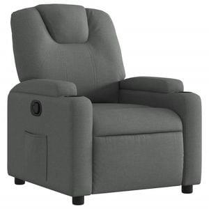 vidaXL Recliner Chair Reclining Chair Armchair Single Sofa Dark Grey Fabric