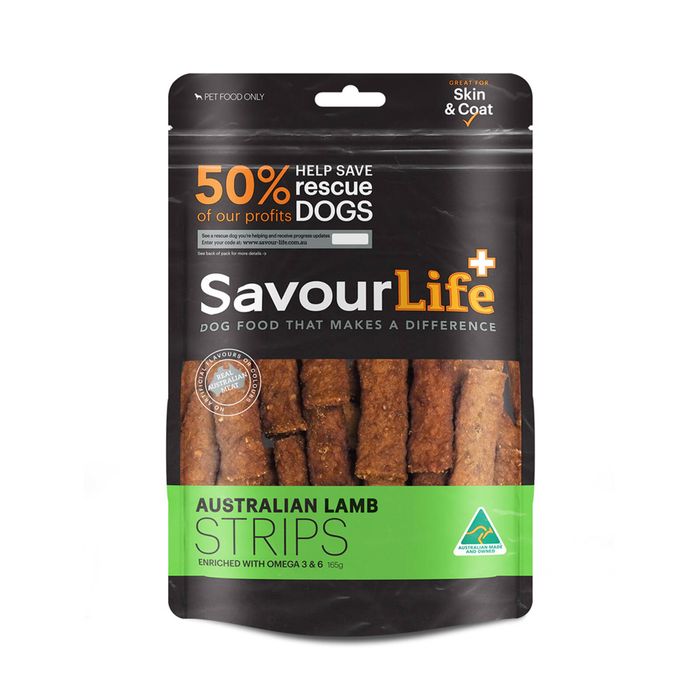 Savour Life Dog Treat Austalian Lamp Strips 165g