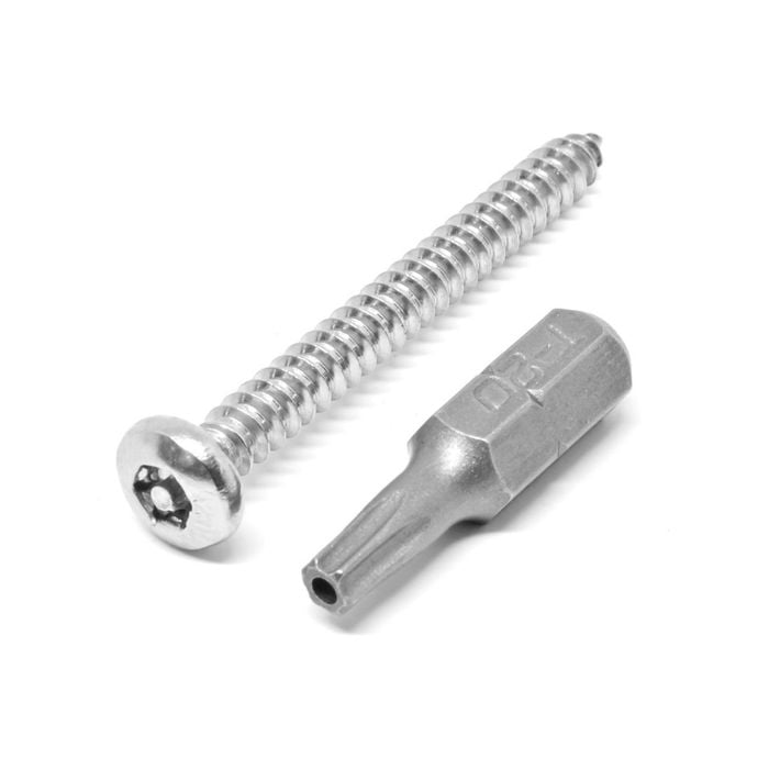 Pinnacle 10G x 30mm Stainless Steel Security Screws - 10 Pack