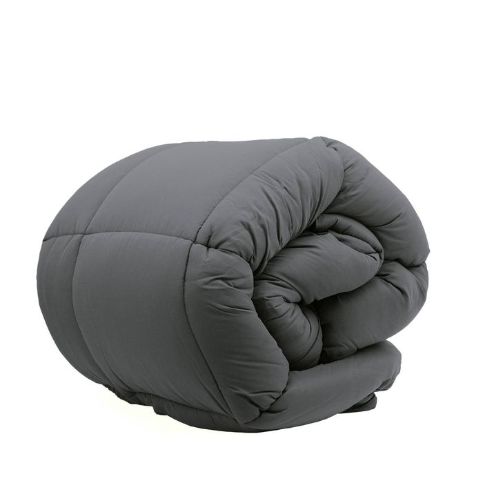Royal Comfort 350GSM Bamboo Quilt Duvet All Seasons Charcoal Double