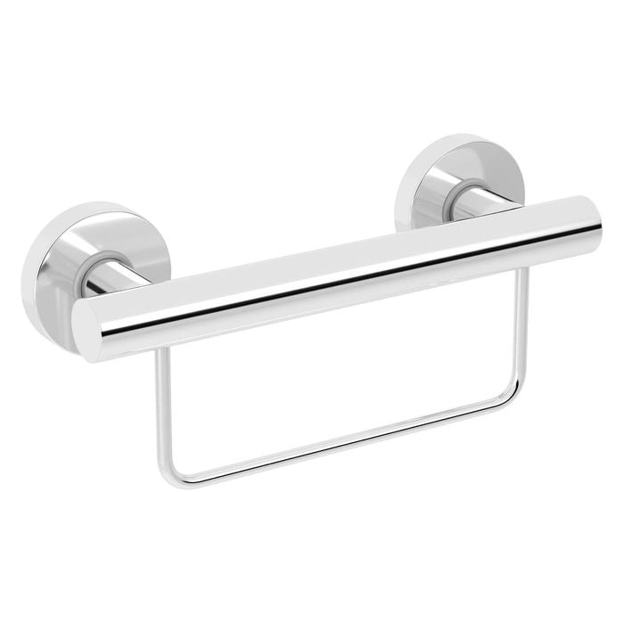 evekare 300mm Stainless Steel Towel Rail With Grab Rail
