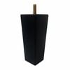 Adoored 53 - 40 x 130mm Black Square Tapered Pine Furniture Leg