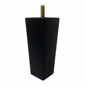 Adoored 53 - 40 x 130mm Black Square Tapered Pine Furniture Leg