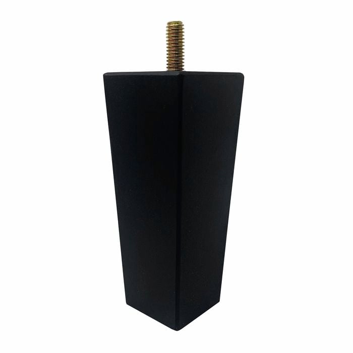 Adoored 53 - 40 x 130mm Black Square Tapered Pine Furniture Leg