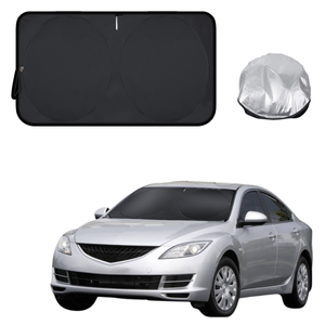 Front Windscreen Sun Shade for Mazda 6 2008 - 2012 (GH) - Standard 150 x 85 cm - Black