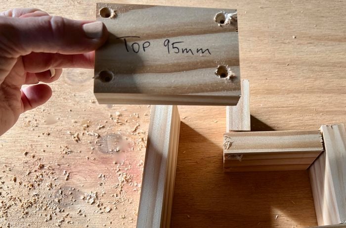 An L-shaped mould made of DAR pine.