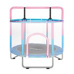 Centra 55 Inch Kids Mini Round Trampolines with Safety Net