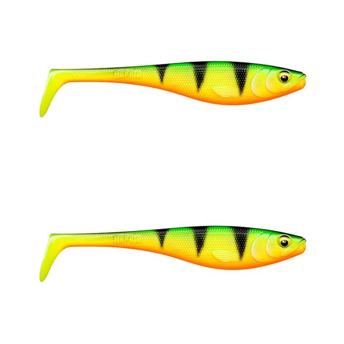 2x Rapala Soft Peto 18cm Paddle Tail Shad Lures - Firetiger