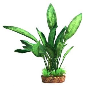 Aqua One Silk Plant Echinodorus W/Gravel Base - Large (29073)