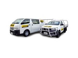 Load and Go van and ute next to each other