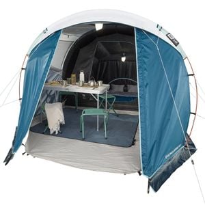 Decathlon - Camping Tent With Poles Arpenaz 4.1 F&B 4 Persons 1 Bedroom - One Size
