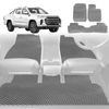 6D Diamond Car Floor Mats for LDV T60 Max 2017-Current-Full Set-Grey-Outback GT