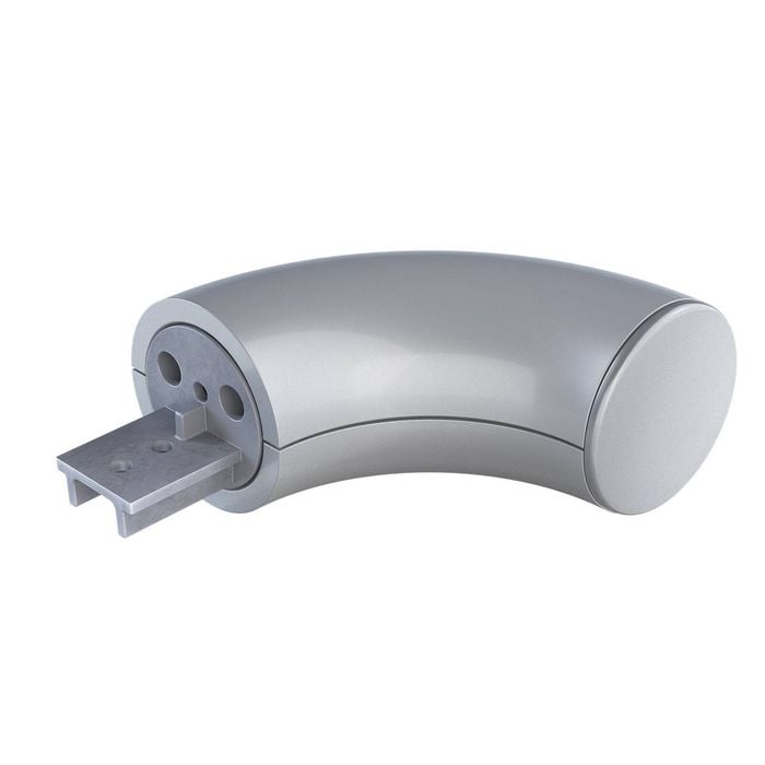 Promenaid Silver Wall Return Rail End Cap 