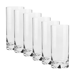 6Pc Krosno Triad Highball Glasses Gift Boxed 390ml