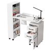 Artiss Manicure Table Nail Desk Salon White