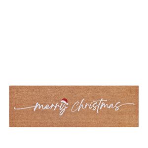 J.Elliot Home PVC Backed Coir Mat 40x120cm Merry Christmas