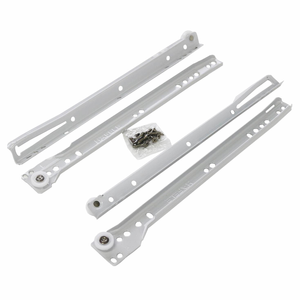 Hafele 300mm White Drawer Roller Runner - Pair