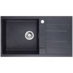 SINX Black Noir Single Bowl And Drainer Sink Noir860R