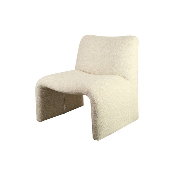 Raimon Furniture Elise Boucle Fabric Occasional Lounge Accent Armchair Beige