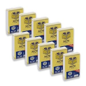 10x 5pc Spirax 560 Note Pad Ruled Notebook School Stationery 11x8cm 96-page Yllw