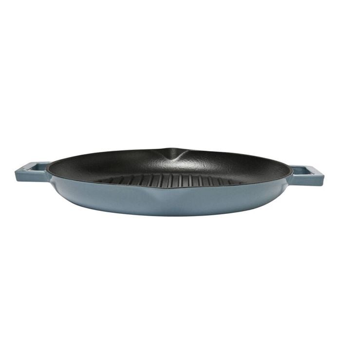 Classica Cast Iron Grill Pan Enamel Coating 31cm Sky Blue
