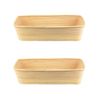 2PK Brunswick Bakers Rect Rattan 26cm Bread Banneton Basket Sourdough Basket