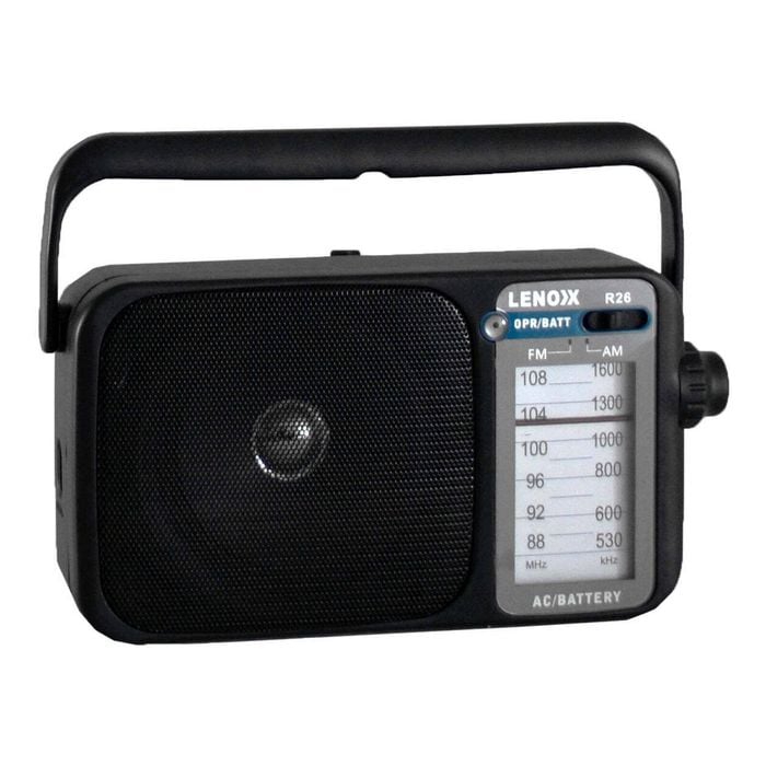 Lenoxx Am/fm Mantle Radio (black) Battery Operated, W/ Bandwidth 540-1600