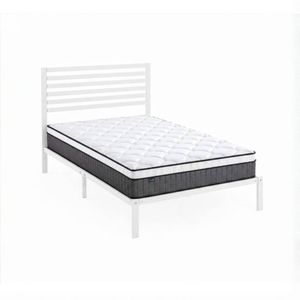Zinus King Single Kai Bamboo Metal Bed Frame & Pocket Spring Mattress Set, Support iCoil Eurotop