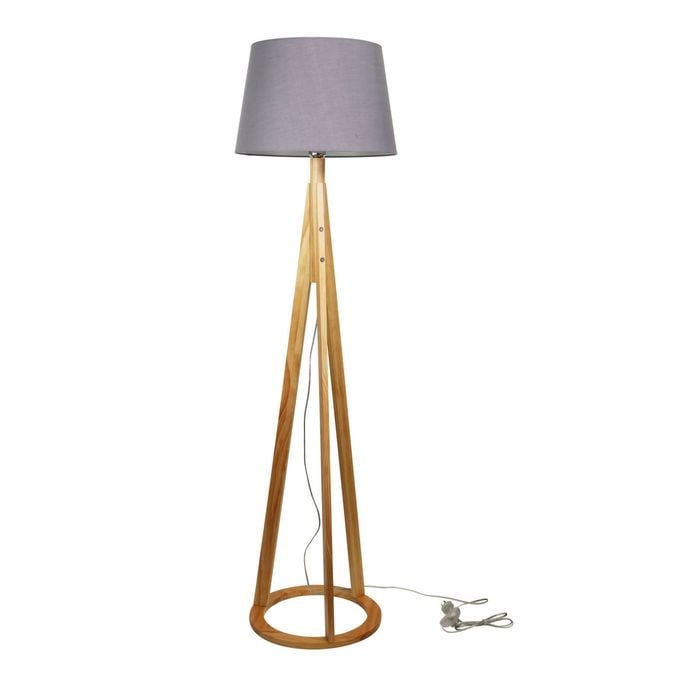 Oriel Lighting Stabb Complete Base & Shade Floor Lamp Grey