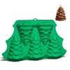 Catzon 3D Christmas Tree Ice Cube Trays Great for Chocolate Cake-DarkGreen