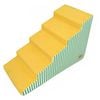 P&P Bright Yellow Five Step Dog Ramp Foam Stairs For Tall Beds And Sofas