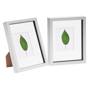 Nicola Spring 8" x 10" White 3D Box Photo Frames - 4" x 6" Mount - Pack of 2