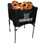 Summit Ball Carry Cart Portable Basketball Netball Rack Sports Case Kart Trolley  Black