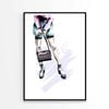 Blue Shaded Shoes with Elegant Bag   Print 100% Australian Made 60 x 90cm   (Poster)