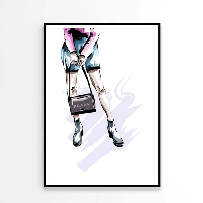 Blue Shaded Shoes with Elegant Bag   Print 100% Australian Made 60 x 90cm   (Poster)