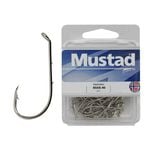 Mustad 9555b - Size 6 Qty 50 Beaked Baitholder Nickle Plated Fishing Hooks