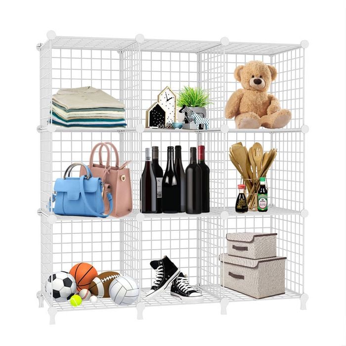 SOGA White 9-Cube Storage Shelf