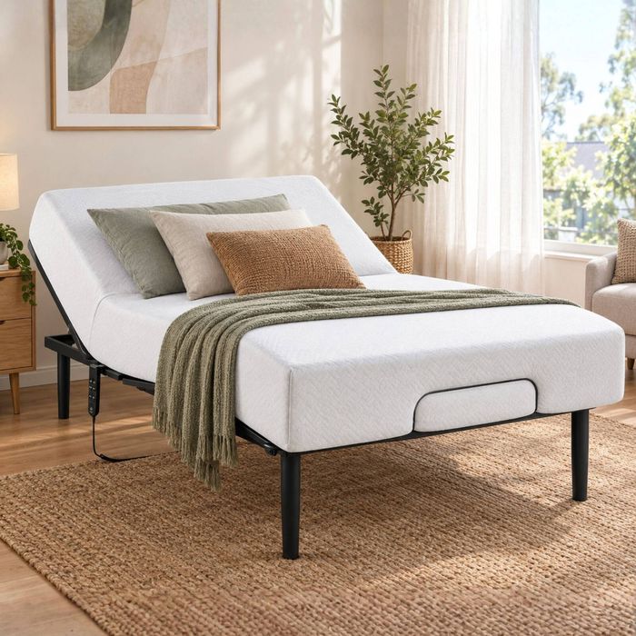Zinus Bed Frame Adjustable Metal Bed Base - Queen