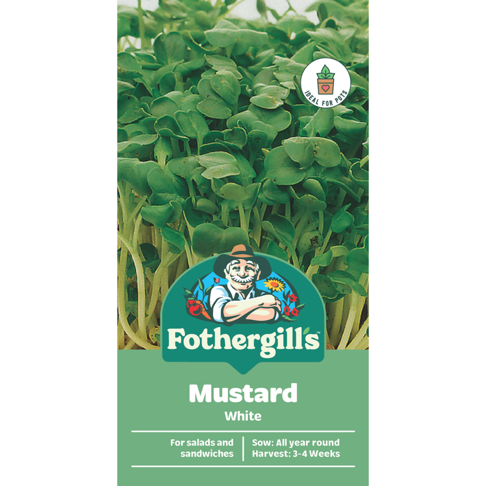 Fothergill's Mustard White Vegetable Seeds