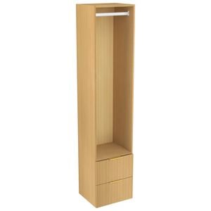Lugna 2048 x 450 x 380mm Sand Single Hanging 2 Drawer Storage Unit
