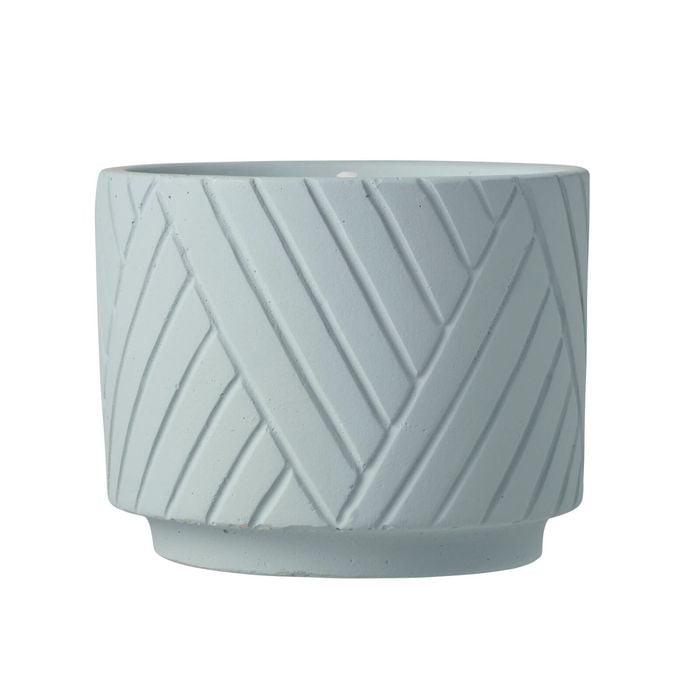 Waxworks Herringbone Blue Citronella Candle 