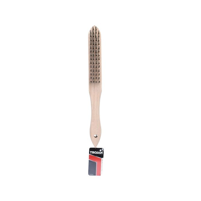 Trojan 4 x 15 Row Wooden Wire Brush