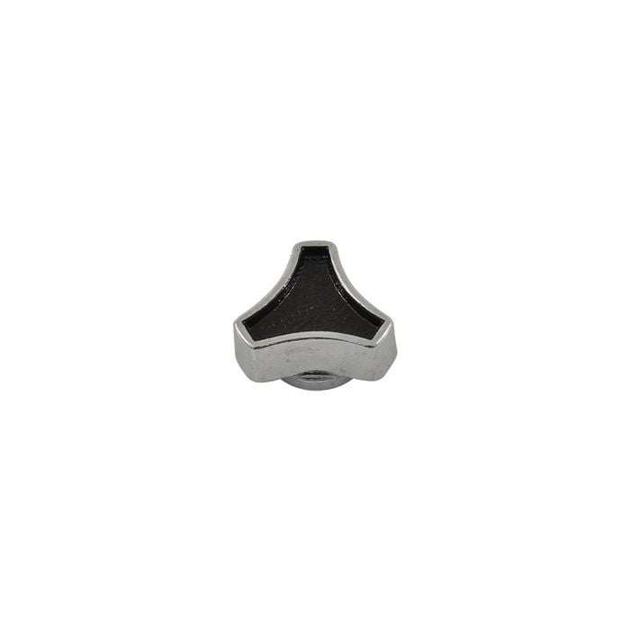 Small Tri-Star Air Cleaner Wing Nut, Chrome with Black Top