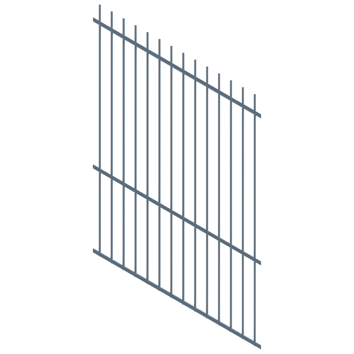 ProtectorAl 0350-1200W x 1800H Deep Ocean Picket Top Pool Fence Panel Raked 16-30º