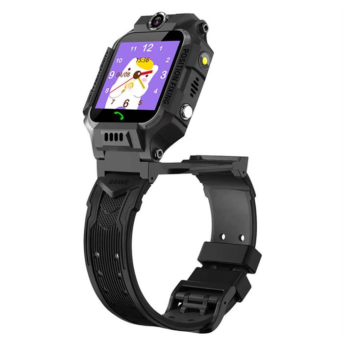 Catzon Q19 Kids Smart Watch 4G Network Rotating Dual Camera GPS Tracker SOS Call-Black