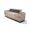 Modern Furniture CONROY 2.4M Reception Desk Left Panel - Warm Oak & Black