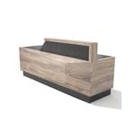 Modern Furniture CONROY 2.4M Reception Desk Left Panel - Warm Oak & Black